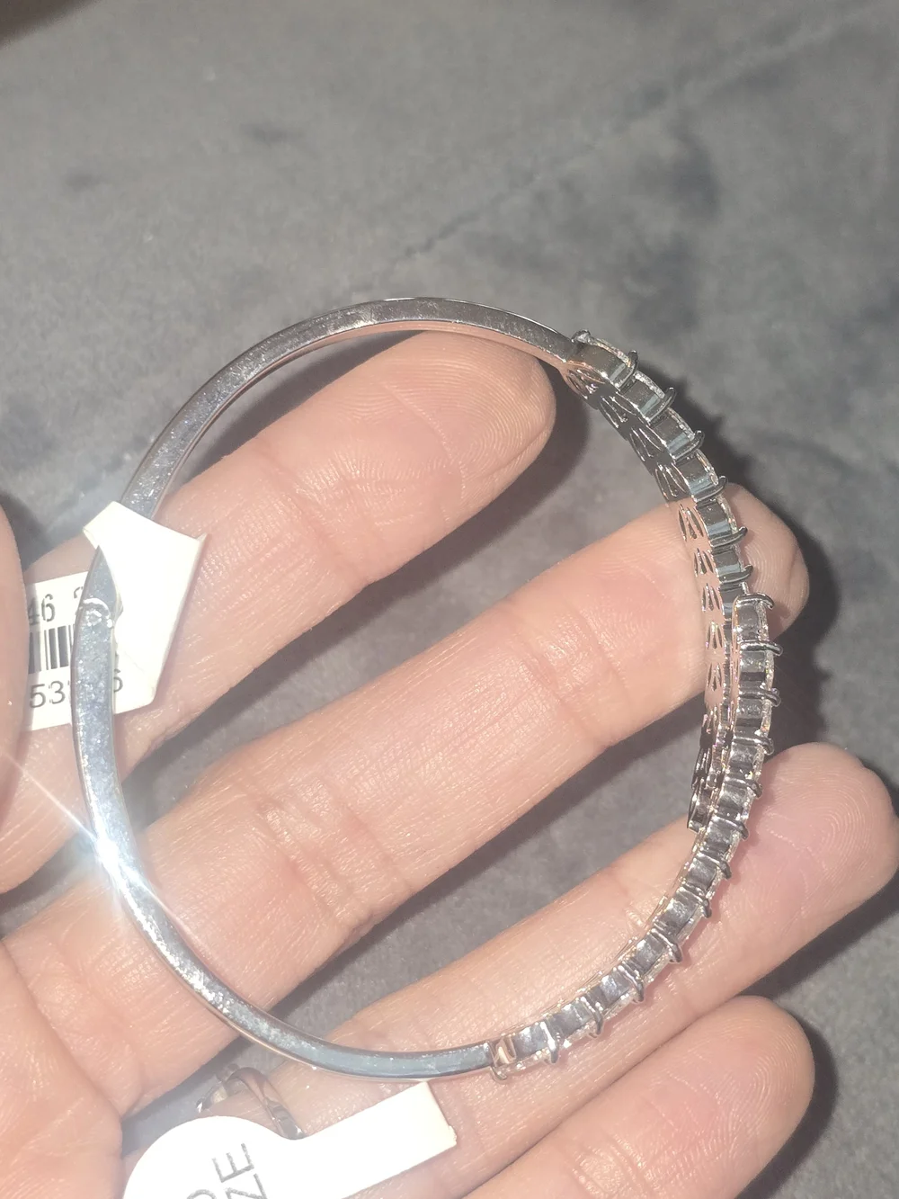 22kwgp Dubai Silver Clear Crystal Wrap Bracelet